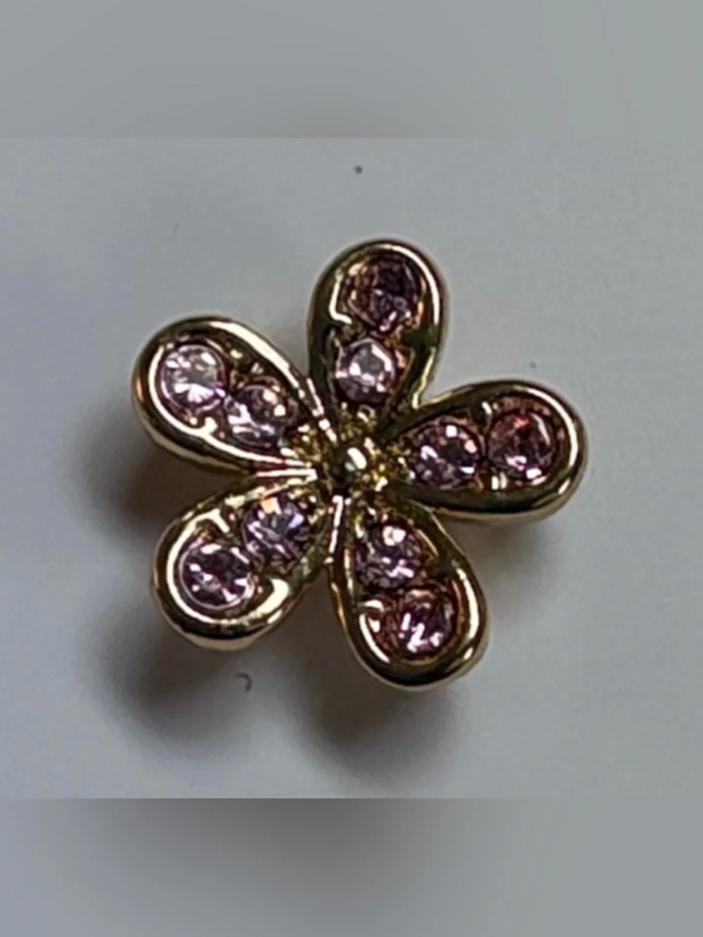 kate spade Kids Rose Gold Flower Stud Earrings with Pink Drawstring Pouch